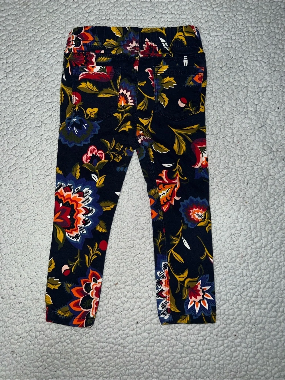 Old Navy Navy Floral Print Kids Jeans